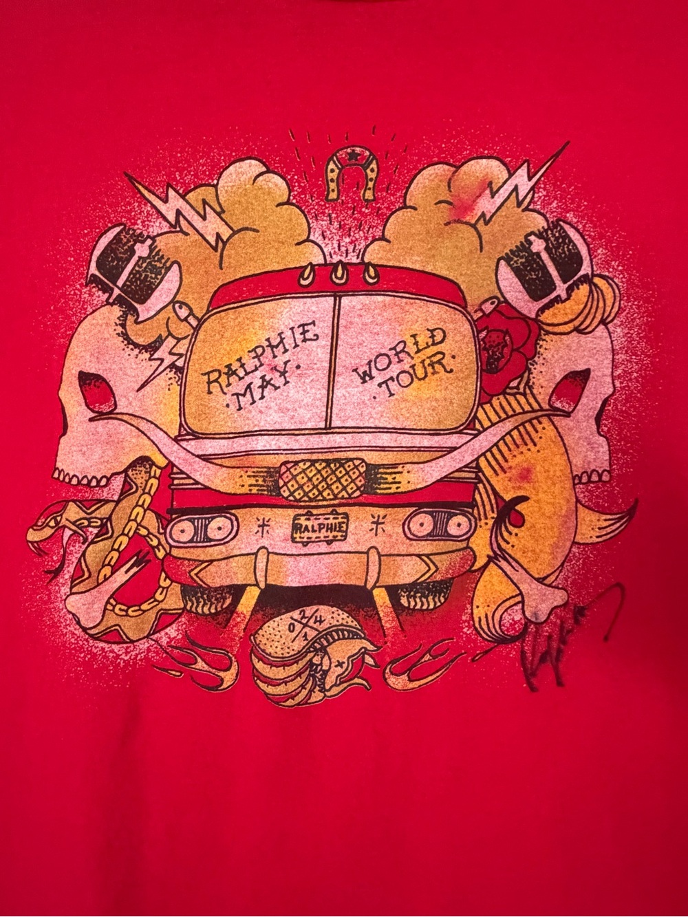 Autographed Ralphie May Filthy Animals World Tour 2014 Tshirt